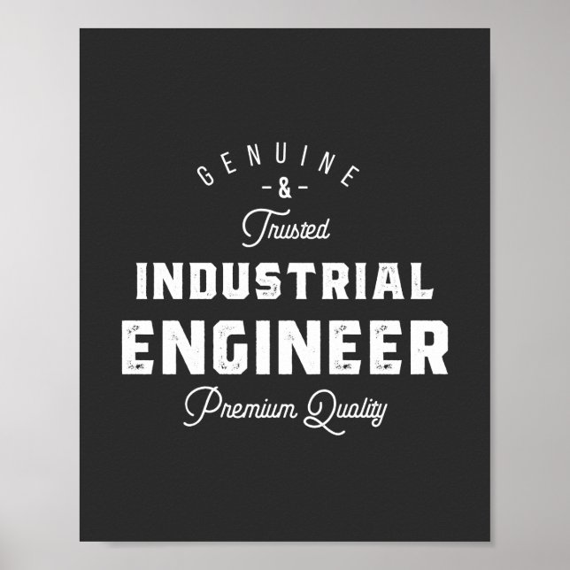 Industrial engineer, cool, engineer, engineering, poster (Front)