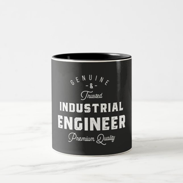 Industrial engineer, cool, engineer, engineering, Two-Tone coffee mug (Center)