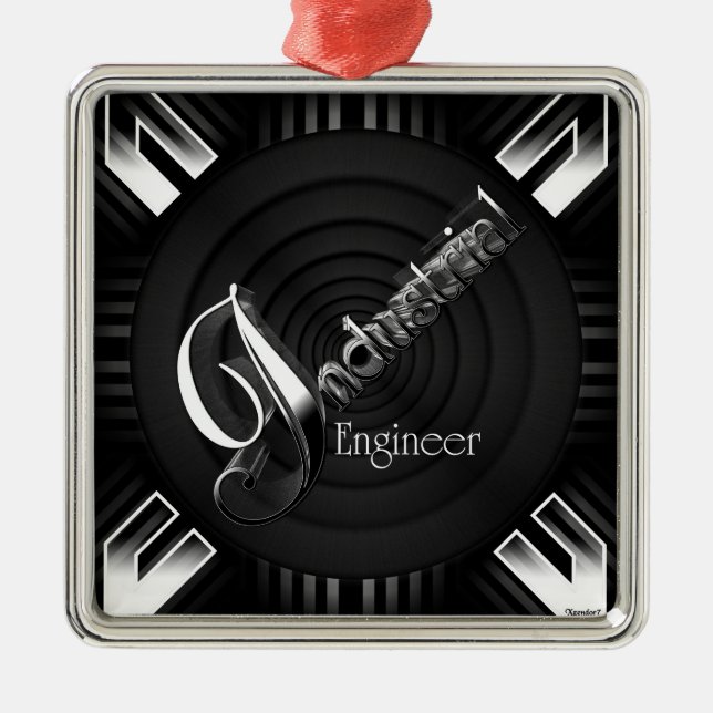 Industrial Engineer Deco Flare Metal Tree Decoration (Front)