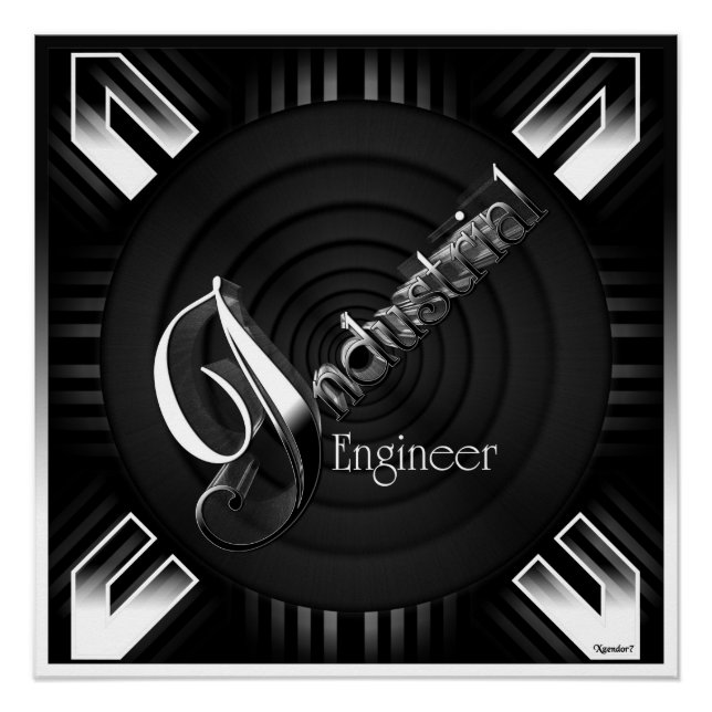 Industrial Engineer Deco Flare Poster (Front)