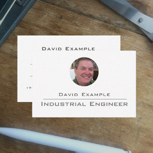 Industrial Engineer with Photo of Holder Business Card