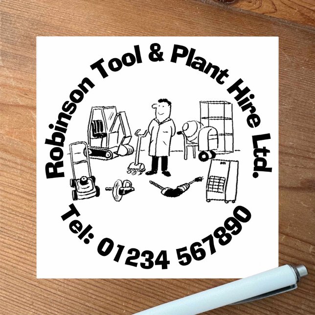 Industrial Equipment, Tool & Plant Hire Business. Rubber Stamp (Creator Uploaded)