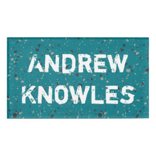Industrial Floor pattern + your background & ideas Name Tag