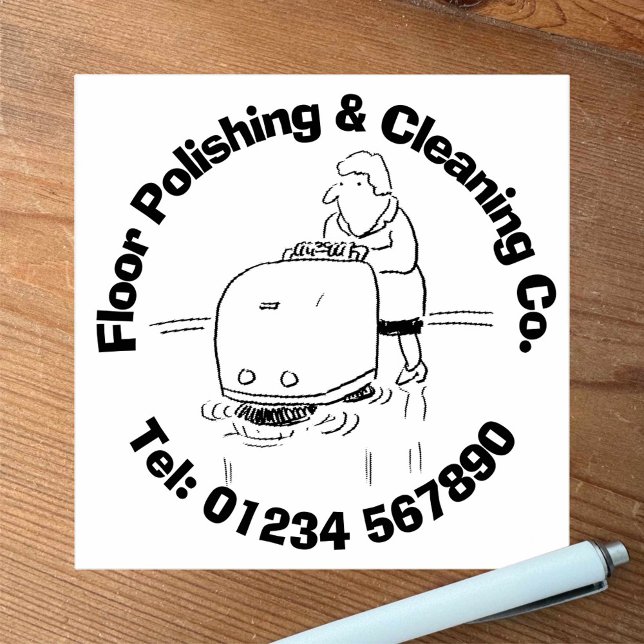 Industrial Floor Polishing & Cleaning Rubber Stamp (Creator Uploaded)