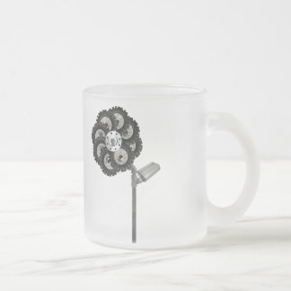 Industrial Flower Frosted Glass Coffee Mug