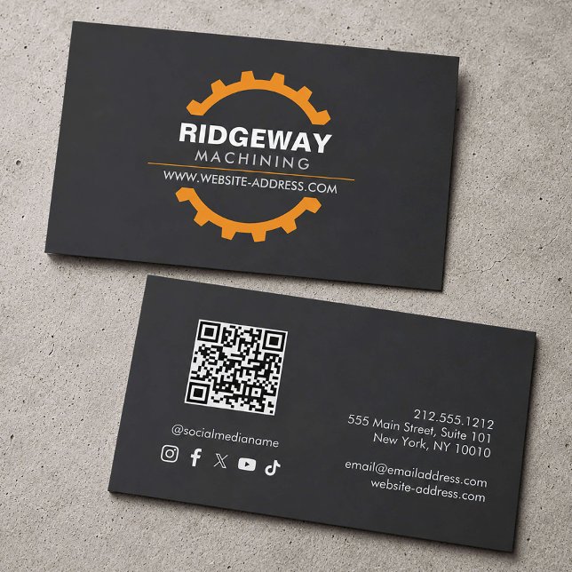 Industrial Gear Machine Shop Business Card (Creator Uploaded)
