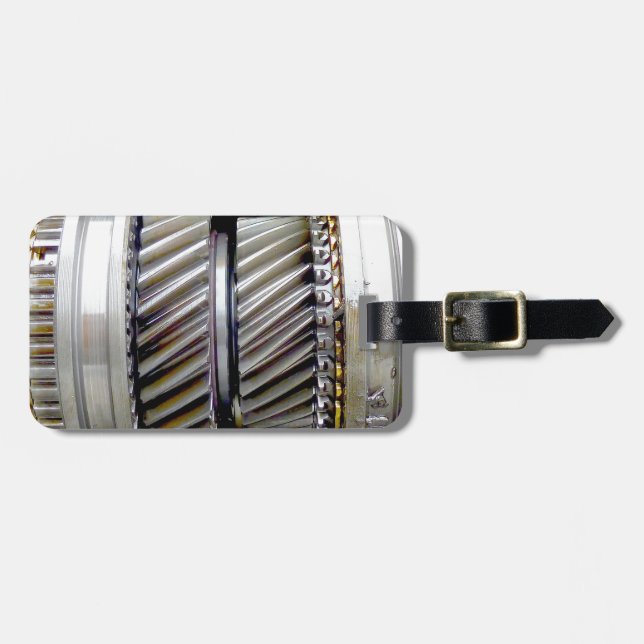 Industrial Gears Luggage Tag (Front Horizontal)