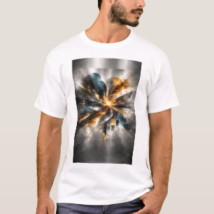 Industrial Geometric Abstract Metal T-Shirt
