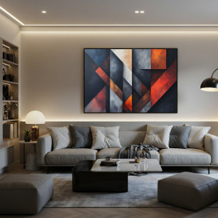 Industrial Geometric Art Canvas Print
