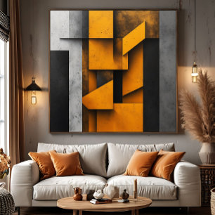Industrial Geometric Art Poster