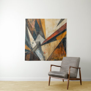 Industrial Geometry Fusion Abstract Surface Tapestry