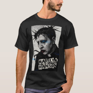  Industrial Goth Icon: Edgy Art Portrait T-Shirt
