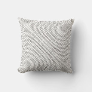 Industrial Grid-Black And White Modern Minimalist Cushion