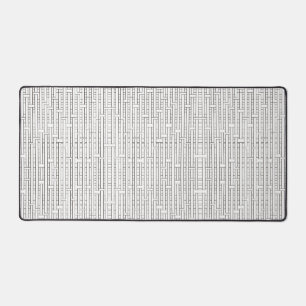 Industrial Grid-Black And White Modern Minimalist Desk Mat
