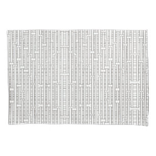 Industrial Grid-Black and White Modern Minimalist Pillowcase