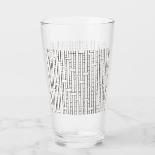 Industrial Grid-Modern Bauhaus Geometric Pattern Glass