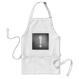Industrial Grunge Exclamation Mark Symbol Standard Apron
