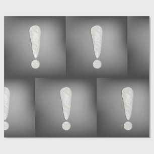 Industrial Grunge Exclamation Mark Symbol Wrapping Paper