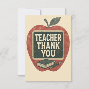Industrial Grunge Teacher  – Vintage Classroom Thank You Card