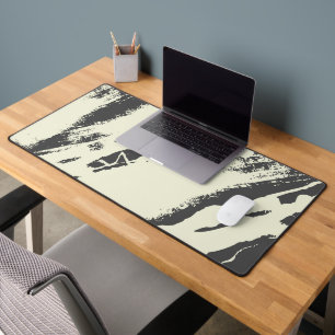 Industrial Grunge Textured Ink Wash Large Desk Mat