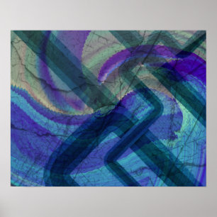 Industrial Landscape Abstract Poster Print