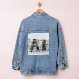 Industrial Letterform – AI Denim Jacket