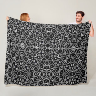 Industrial Mandala Fleece Blanket