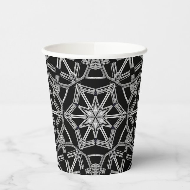 Industrial Mandala Paper Cups (Left)