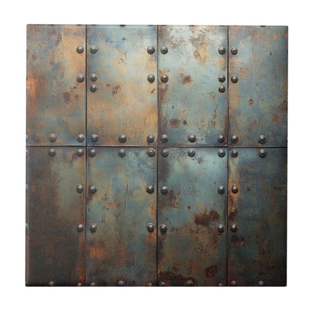 Industrial Metal Ceramic Tile (Front)