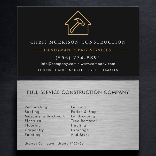 Industrial Metal Handyman Business Card (Creator Uploaded)