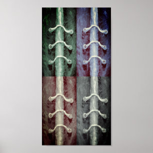 Industrial Minimalism Colours Abstract Design Poster