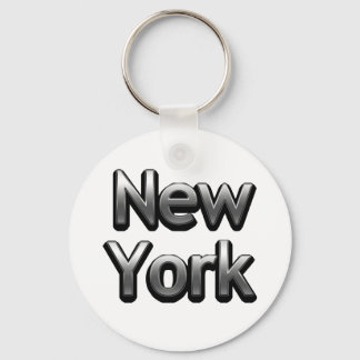 Industrial New York - On White Key Ring