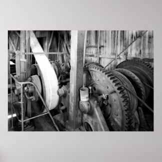 Industrial Photo - Gold Dredge Gear Train Poster