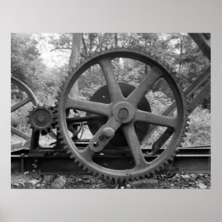 Industrial Photo - Oil Pumping Jack Reduction Gear Poster