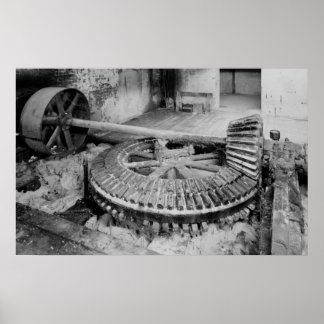 Industrial Photo - Paper Mill Wooden Gears Poster