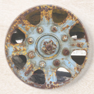 Industrial Rust: Spokes Coaster