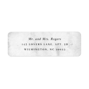 Industrial Rustic Chic Minimalist Return Address