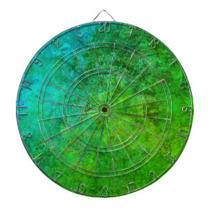Industrial  Rustic Rust Inspired Art Green Blue  Dartboard