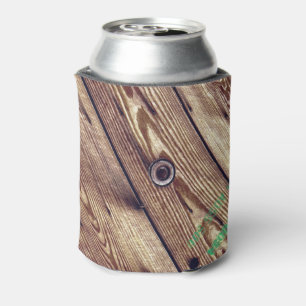 Industrial Rustic Wood Can Cooler