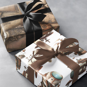 Industrial Steampunk Fantasy  Wrapping Paper Sheet