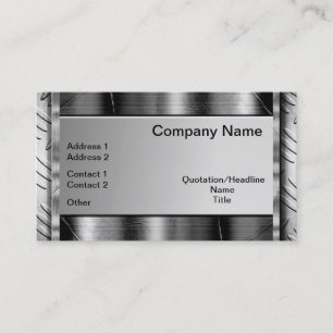 Industrial Strong Metal Look Business Cards