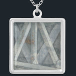 Industrial Structure | Bridge Silver Plated Necklace<br><div class="desc">This print of an industrial structure was created by Jennifer Goldberger and resembles the trusses of a bridge. This grey structure is beatifully rendered,  making you want to traverse its span and see what's on the other side. Order yours now!</div>