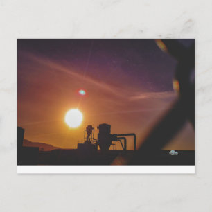 Industrial Sunrise in Welshpool, Wales Postcard