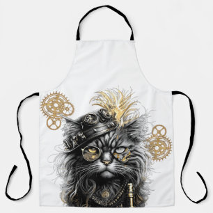 industrial victorian-era tThe Funky Steampunk Cat Apron