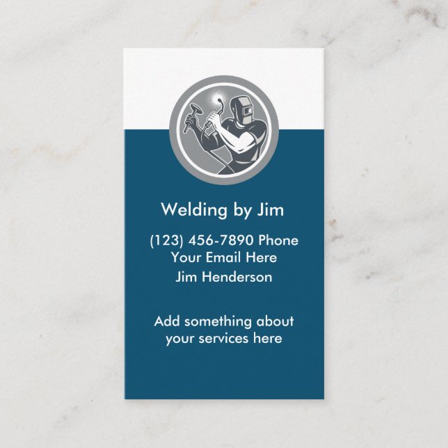 Industrial Welding Services Business Card (Front)