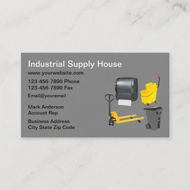 Industrial Wholesale Supplies Business Cards (Front)