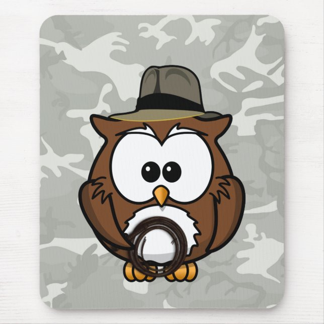 Indy owl mouse mat (Front)