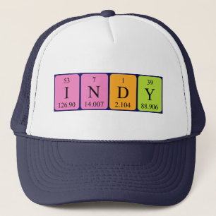 Indy periodic table name hat
