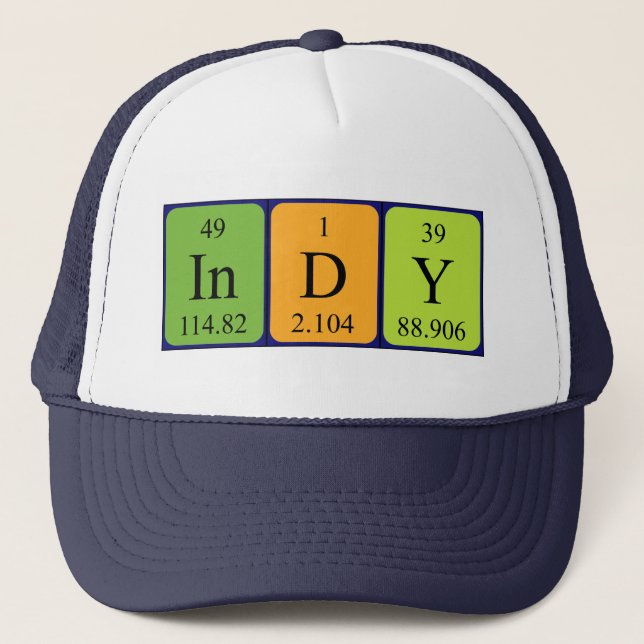Indy periodic table name hat (Front)