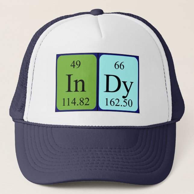 Indy periodic table name hat (Front)